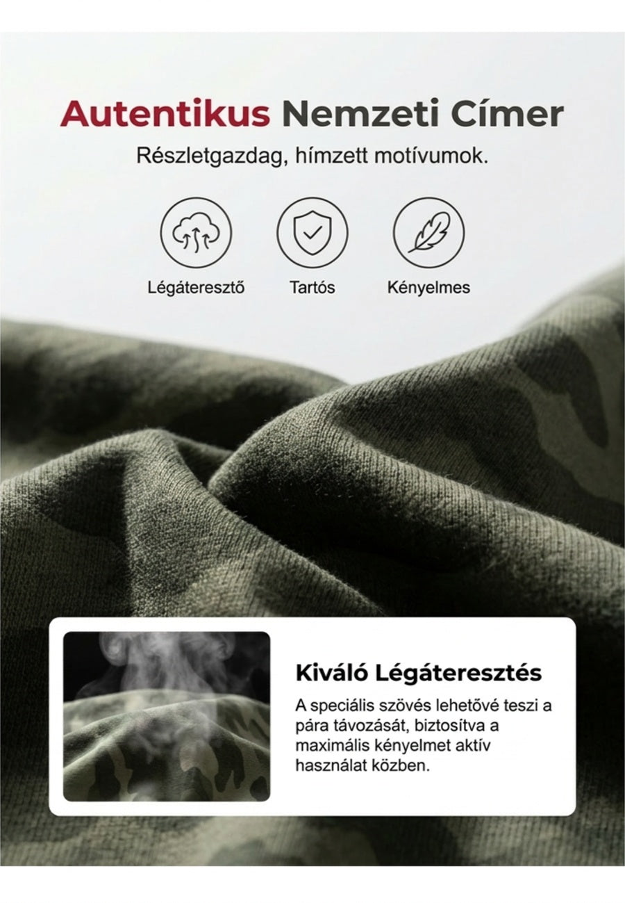 Férfi magyar álcázás nyomtatás alkalmi zip-up kabát
