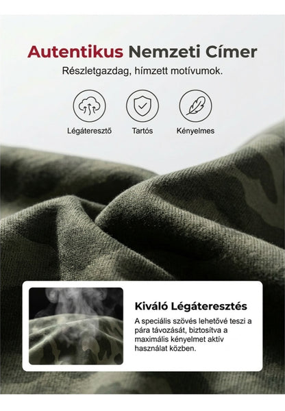 Férfi magyar álcázás nyomtatás alkalmi zip-up kabát