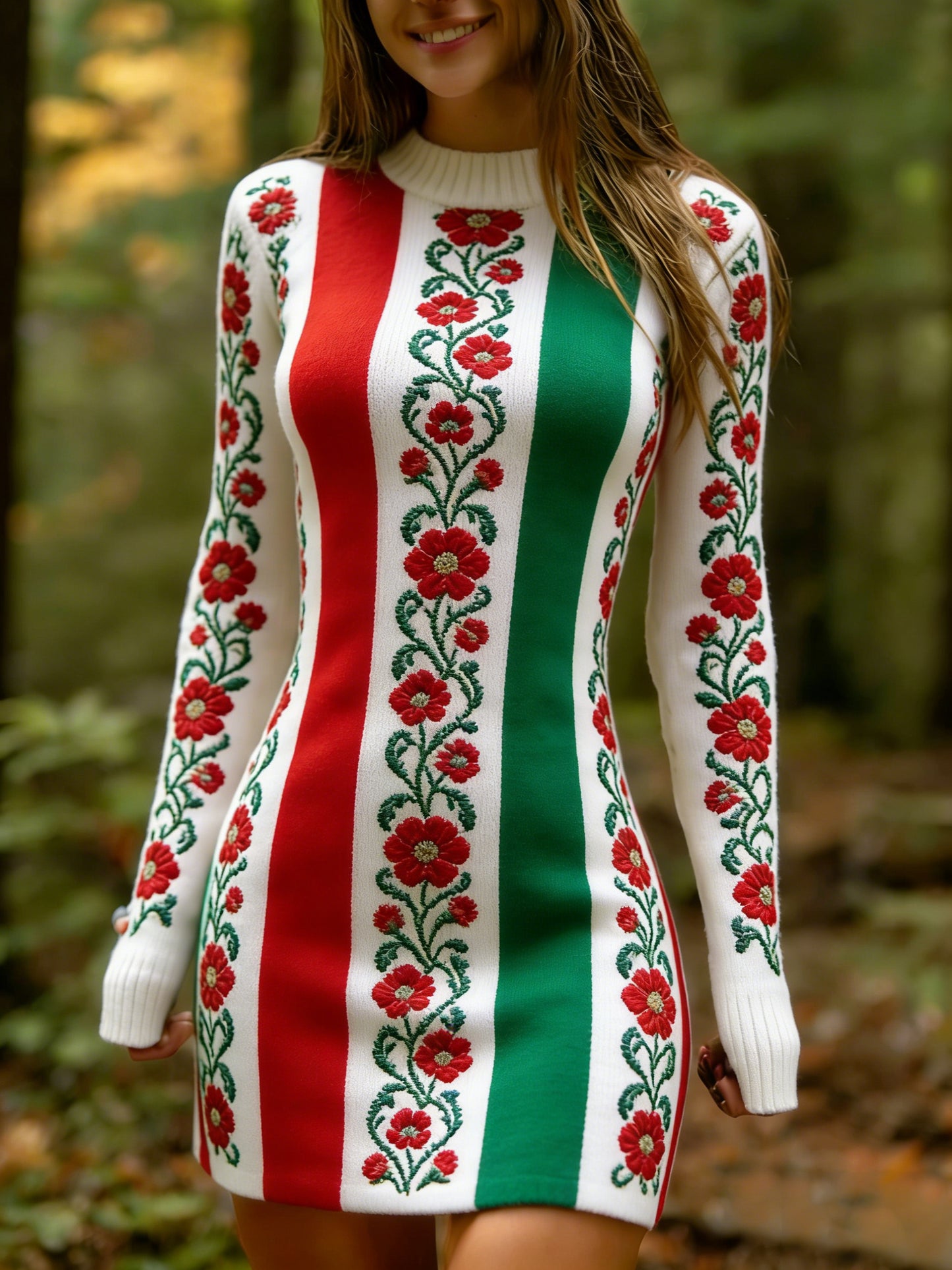 Női vintage magyar művészet kényelmes kötött ruha