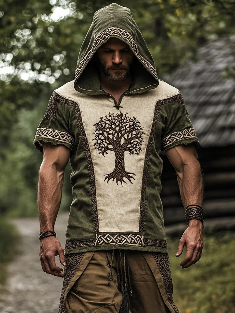Férfi viking nyomtatott ing