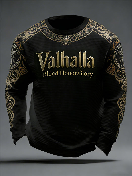 Férfi viking stílusú valhalla waffle top