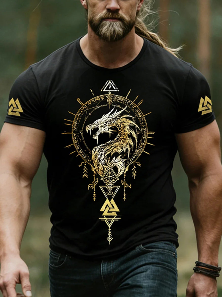 Férfi viking stílusú póló