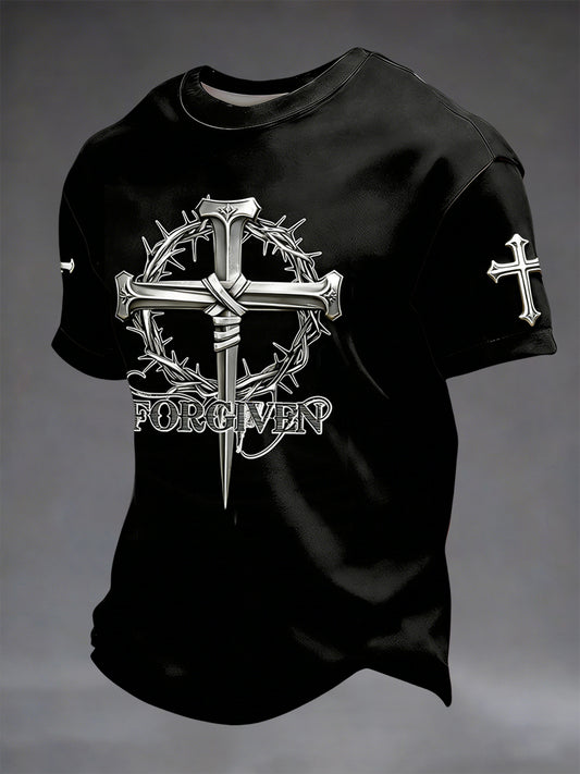 Retro faith cross alkalmi póló