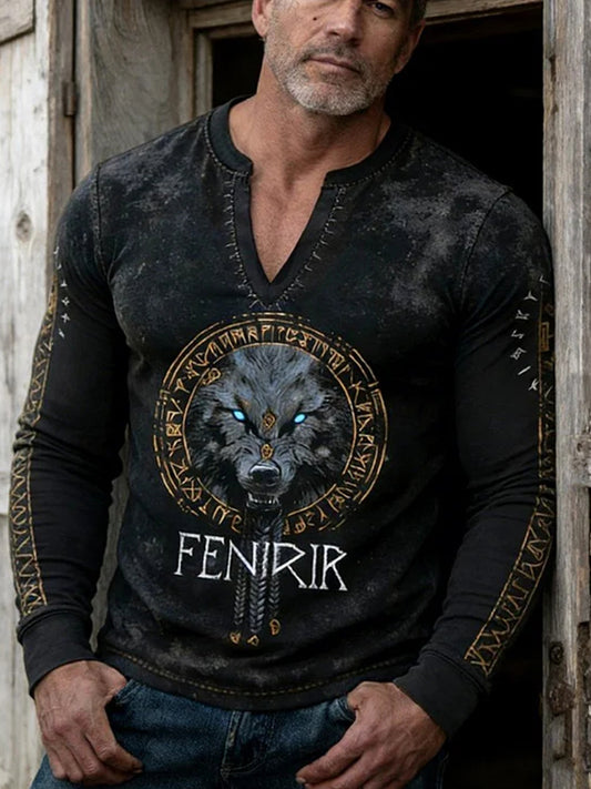 Férfi viking hosszú ujjú póló