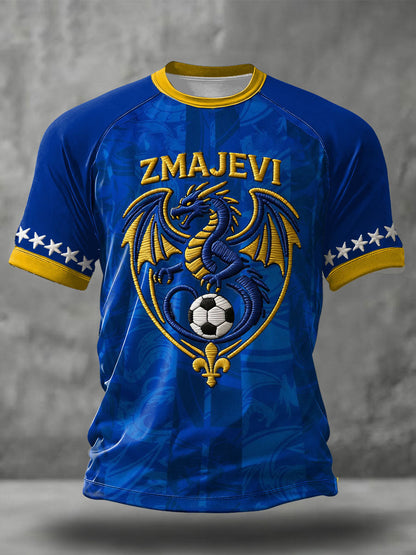 Férfi Bosno ZMAJEVI Focirajongó Nyomott Póló