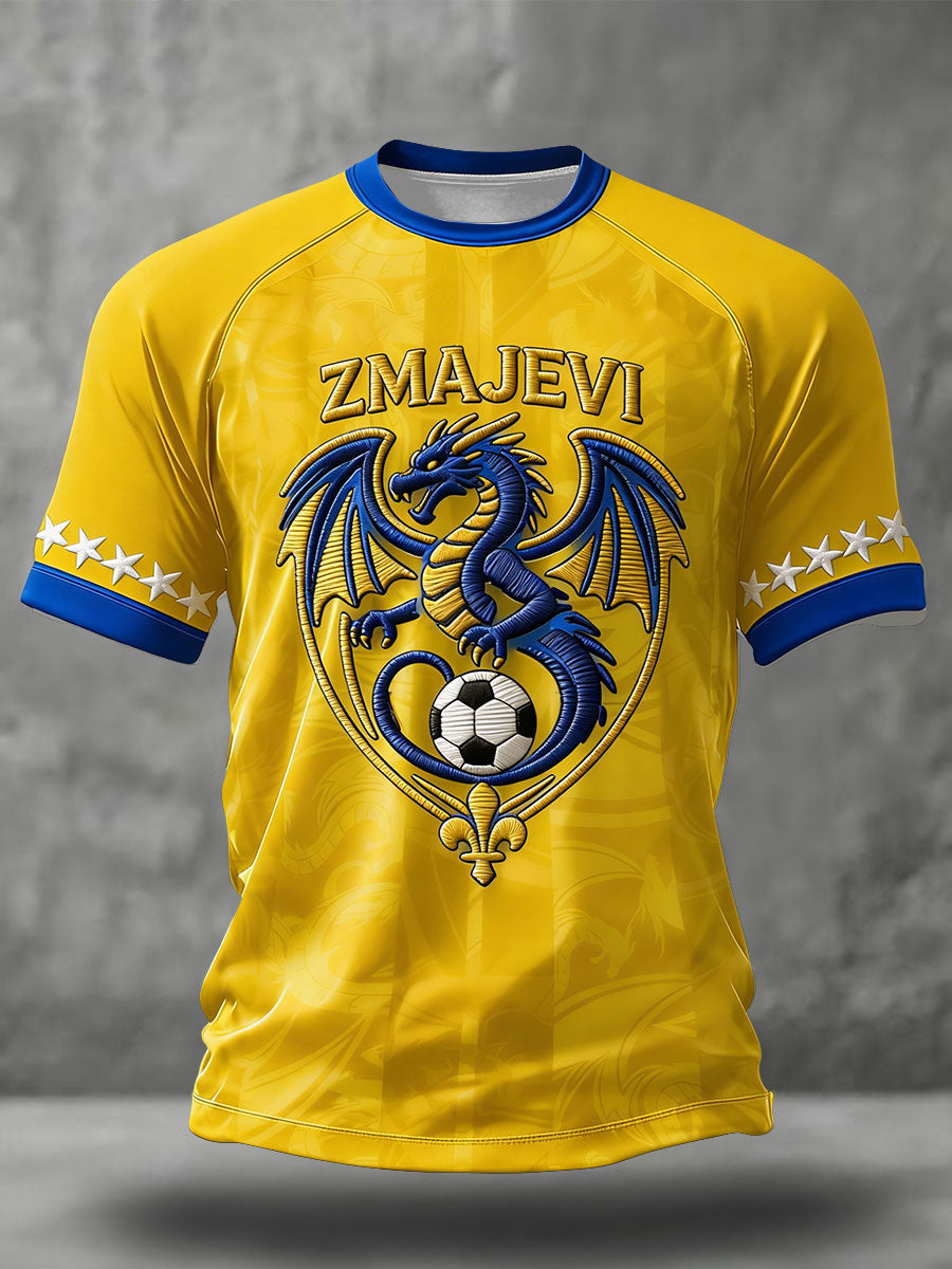 Férfi Bosno ZMAJEVI Focirajongó Nyomott Póló