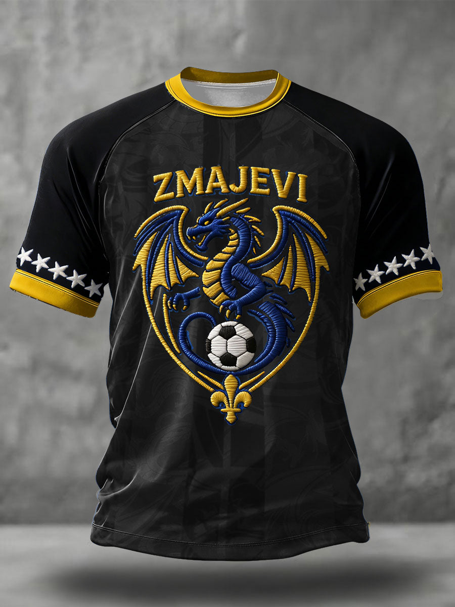 Férfi Bosno ZMAJEVI Focirajongó Nyomott Póló