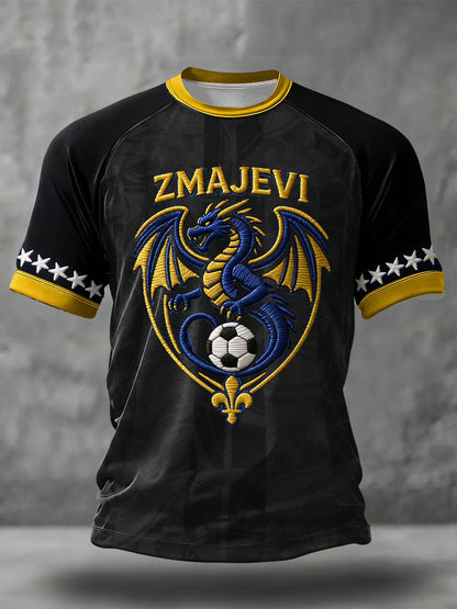 Férfi Bosno ZMAJEVI Focirajongó Nyomott Póló