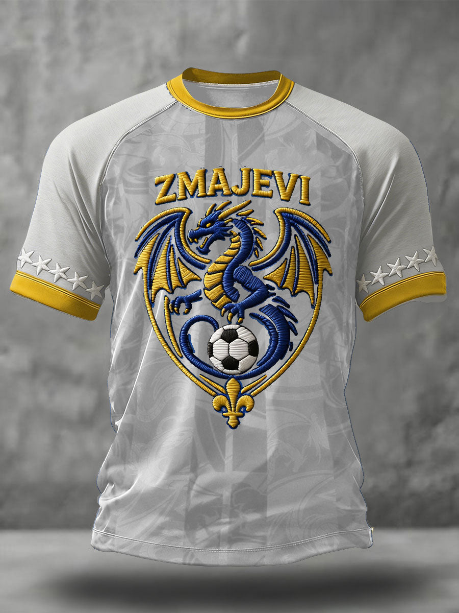 Férfi Bosno ZMAJEVI Focirajongó Nyomott Póló