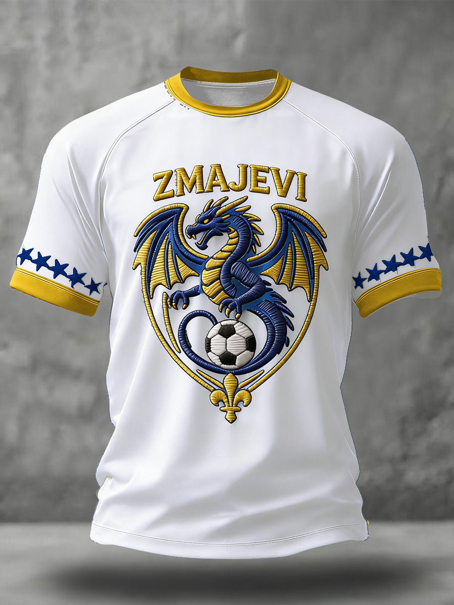 Férfi Bosno ZMAJEVI Focirajongó Nyomott Póló