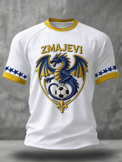 Férfi Bosno ZMAJEVI Focirajongó Nyomott Póló