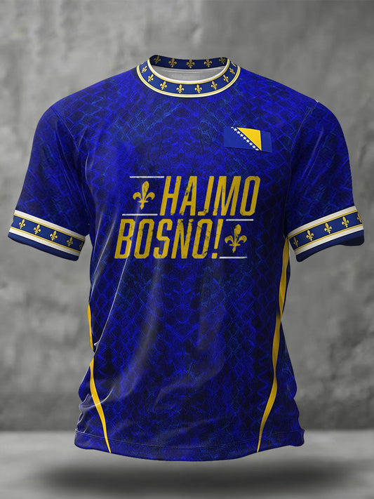 Férfi Bosno ZMAJEVI Focirajongó Nyomott Póló