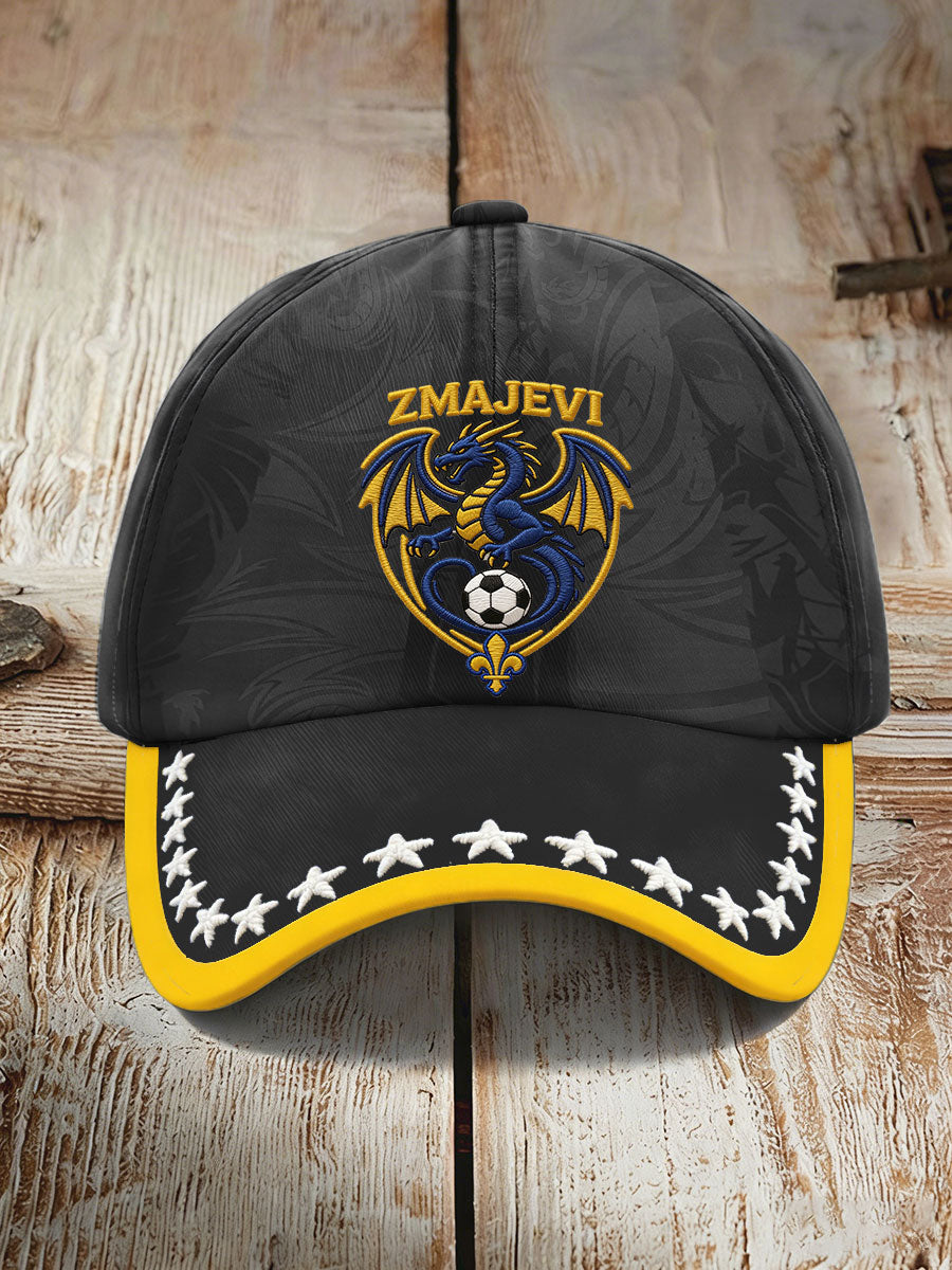 Unisex bosznia zmajevi labdarúgó szerető nyomtatott kalap