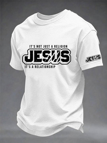 Men's it's not just a religion it's a relationship print tee