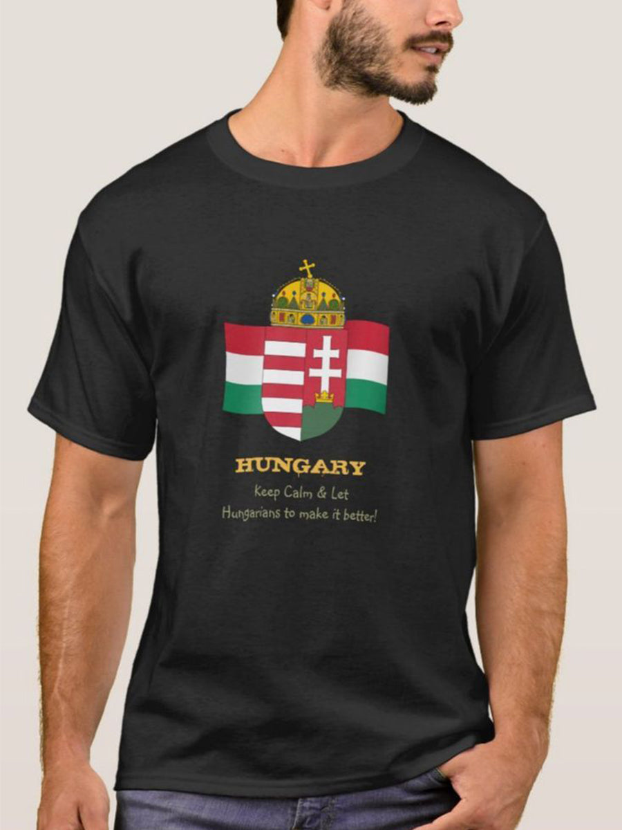 Férfi póló magyar ihletésű nyomtatással
