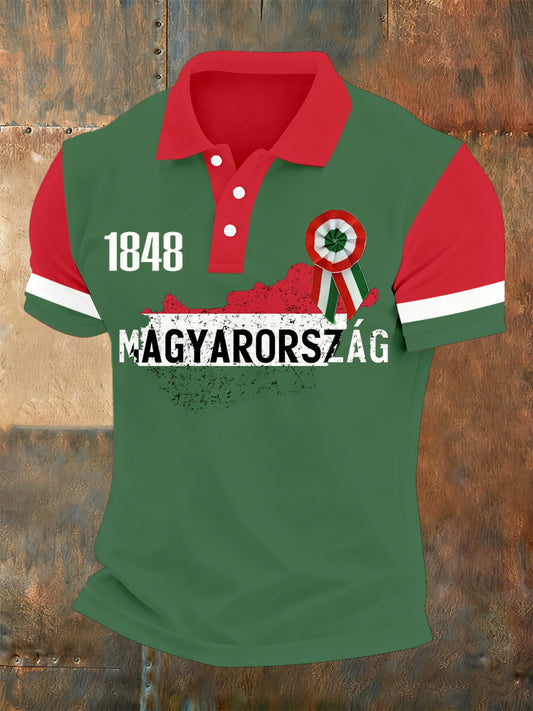 Férfi magyar forradalom megemlékezési nap nyomtatott pólóing