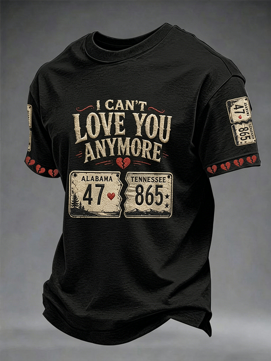 Men's i can't love you már rövid ujjú póló