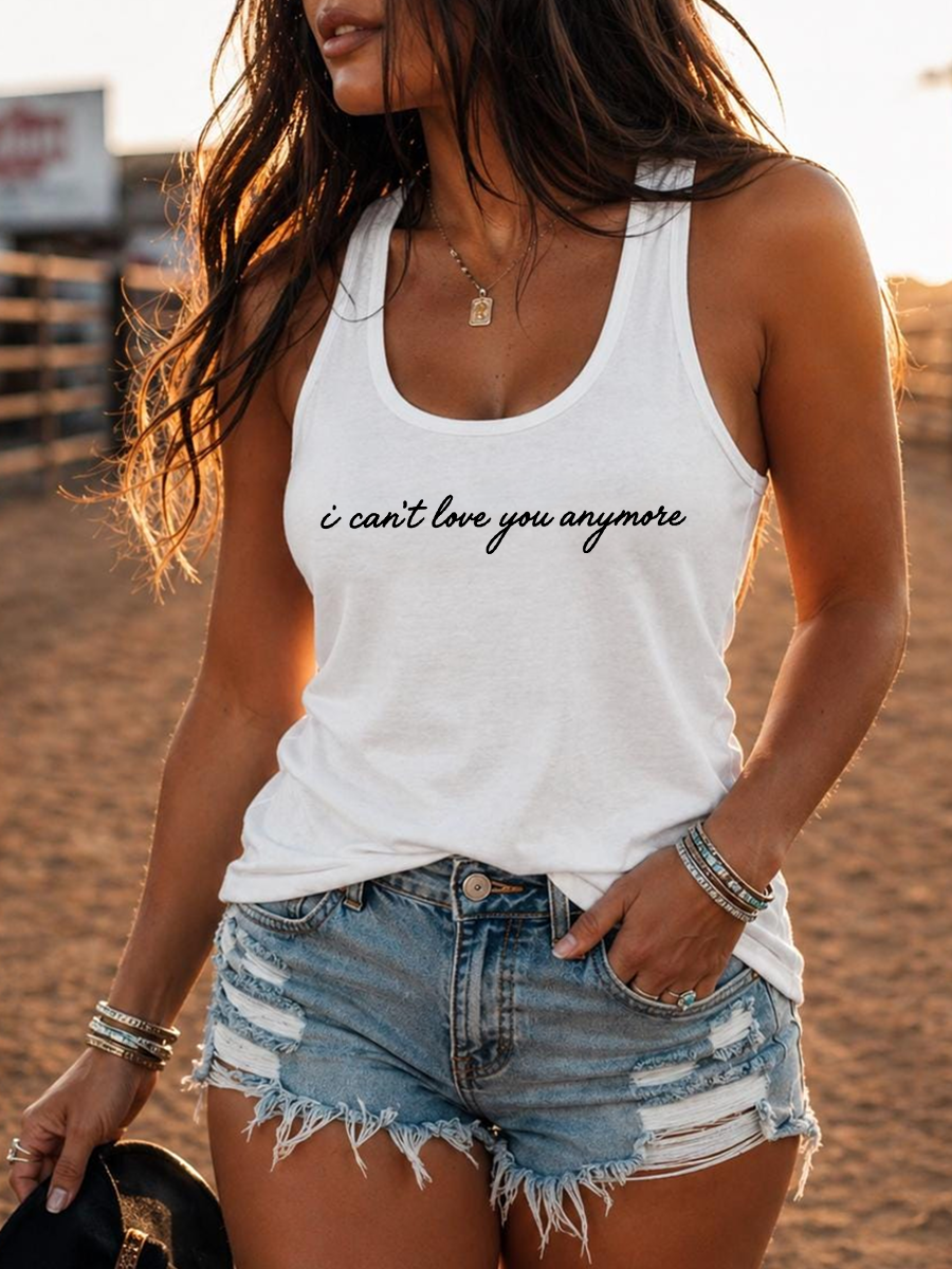 Women's i can't love you anymore mellények