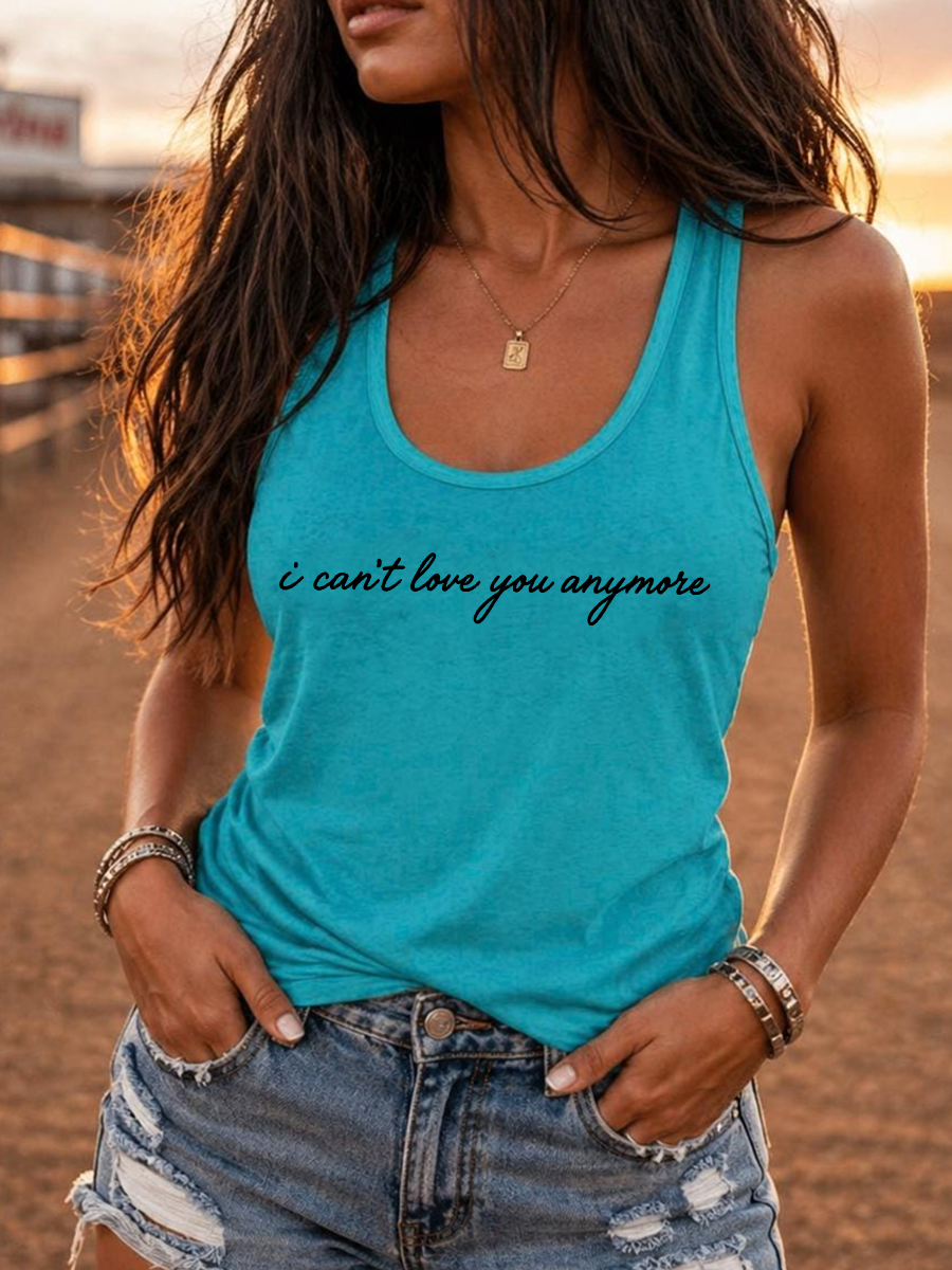Women's i can't love you anymore mellények