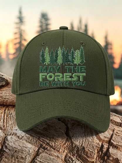 Uniszex üdülőhelyi „Legyen veled az erdő” feliratos sapka